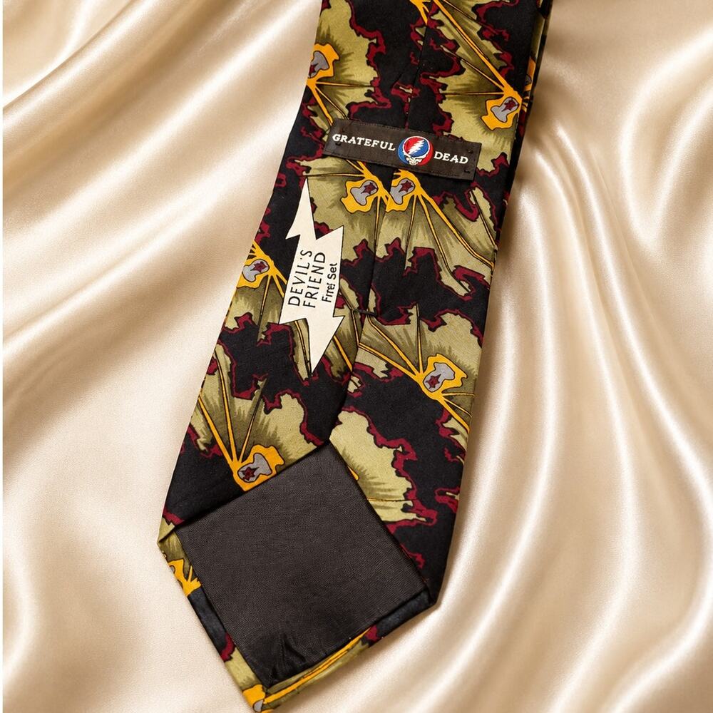 Grateful Dead "Devil's Friend" Silk Tie 100% Silk Vintage-Inspired Graphic
